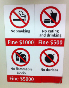 no durians