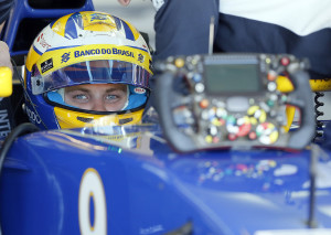 Sauber driver Marcus Ericsson, of Sweden, sits in his car during the first practice session for the Formula One U.S. Grand Prix auto race at the Circuit of the Americas, Friday, Oct. 21, 2016, in Austin, Texas. (AP Photo/Tony Gutierrez)