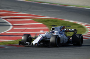 Williams driver Lance Stroll of Canada takes a curve during a Formula One pre-season testing session at the Catalunya racetrack in Montmelo, outside Barcelona, Spain, Wednesday, March 1, 2017. (AP Photo/Francisco Seco)