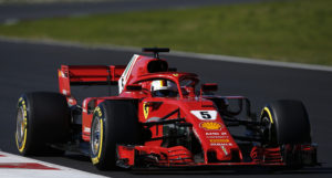 Ferrari driver Sebastian Vettel of Germany steers his car during a Formula One pre-season testing session in Montmelo, outside Barcelona, Spain, Tuesday, March 6, 2018. (AP Photo/Manu Fernandez)
