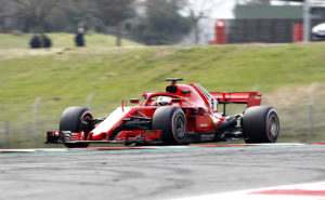 BARCELONA 2018-03-08 SPORT Testvecka 2, Formel 1, Barcelona, Dag3 Sebatian Vettel Ferrari BILD: Stefan Jerrevång / 2800