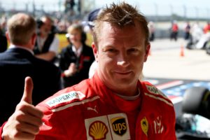 AUSTIN, TX - OCTOBER 21: Race winner Kimi Raikkonen of Finland and Ferrari celebrates in parc ferme during the United States Formula One Grand Prix at Circuit of The Americas on October 21, 2018 in Austin, United States. Charles Coates/Getty Images/AFP == FOR NEWSPAPERS, INTERNET, TELCOS & TELEVISION USE ONLY ==