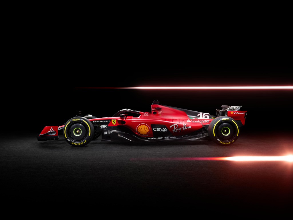 F1 2023 Första bilderna på Ferrari SF23 som körs av Charles Leclerc