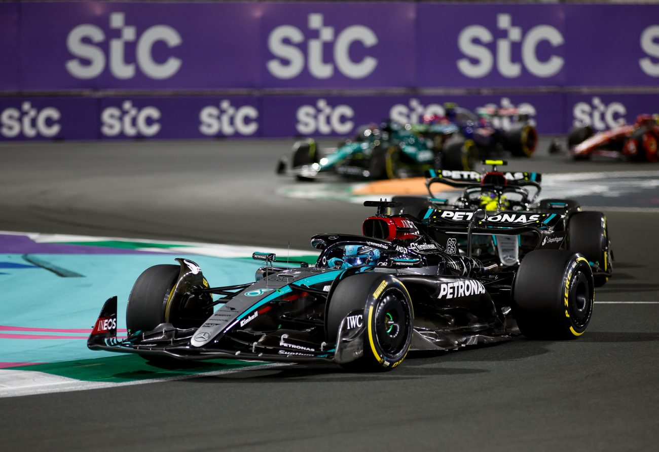 Mercedes team i Formel 1 inför F1 i Melbourne