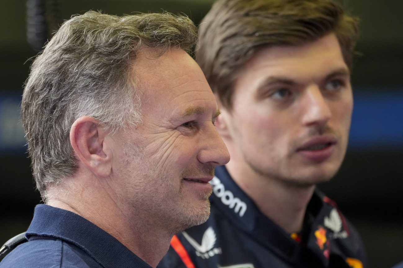 Red Bull Christian Horner, och Max Verstappen