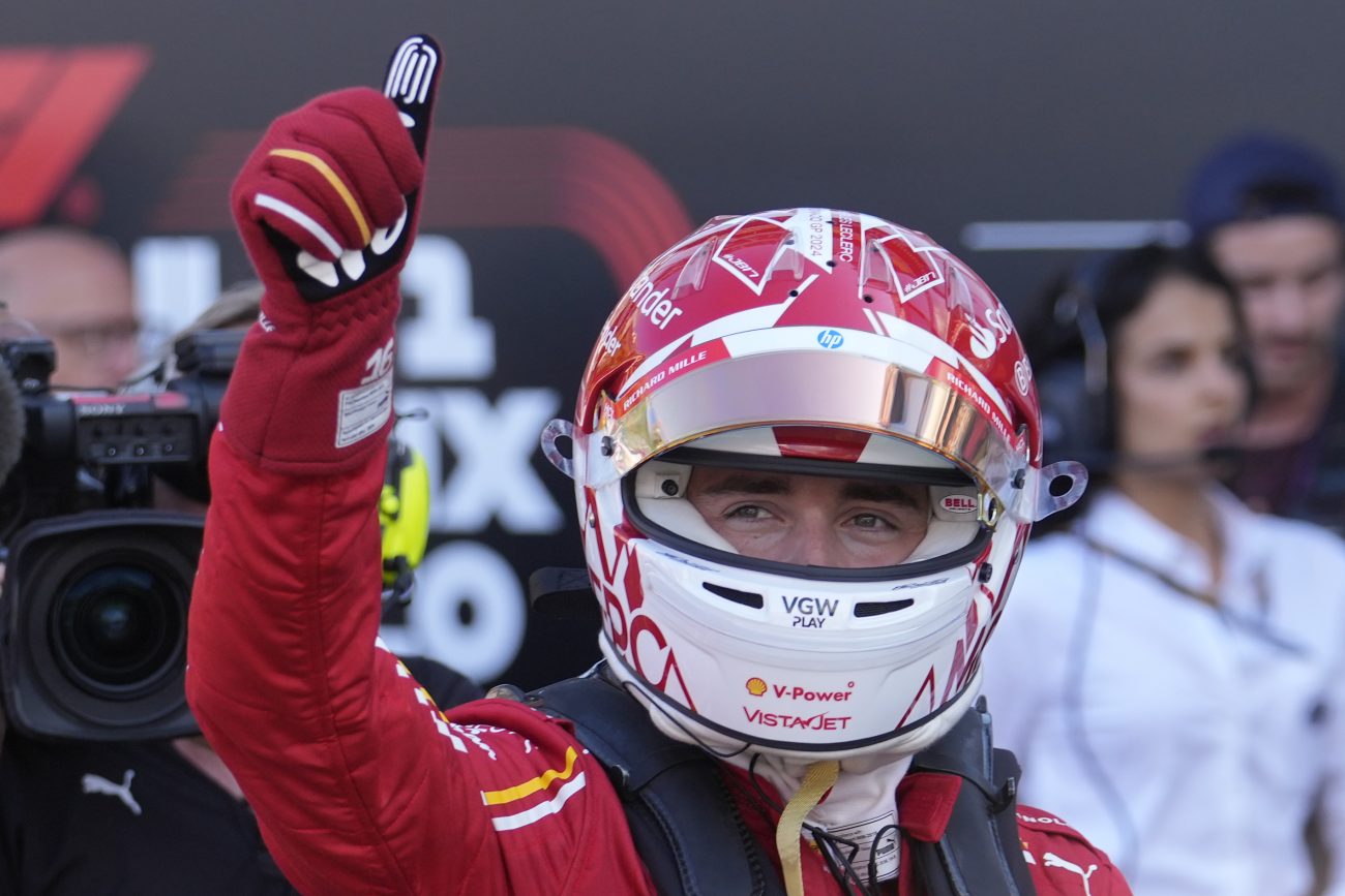 Charles Leclerc har pole position under F1 i Monaco 2024.