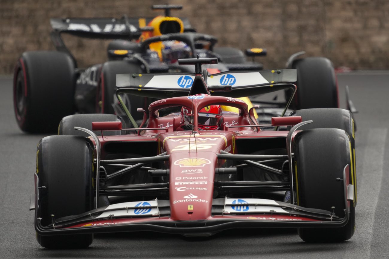 Charles Leclerc, Ferrari, tog sin fjärde pole till F1 i Baku