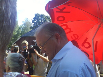 Göran Persson talar i Björkviks folkets park