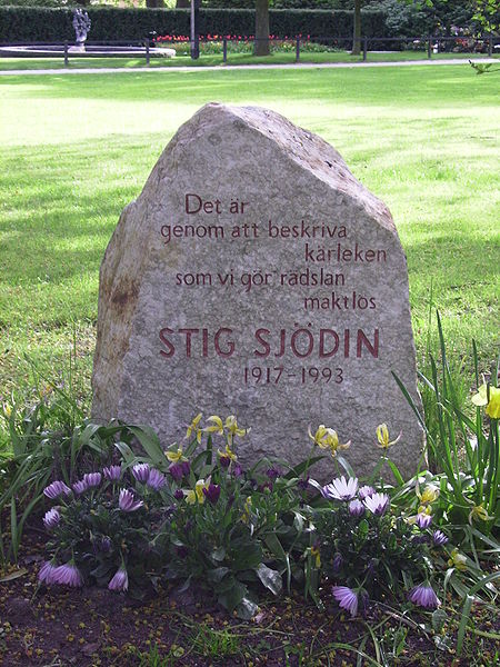 Stig Sjödins gravsten