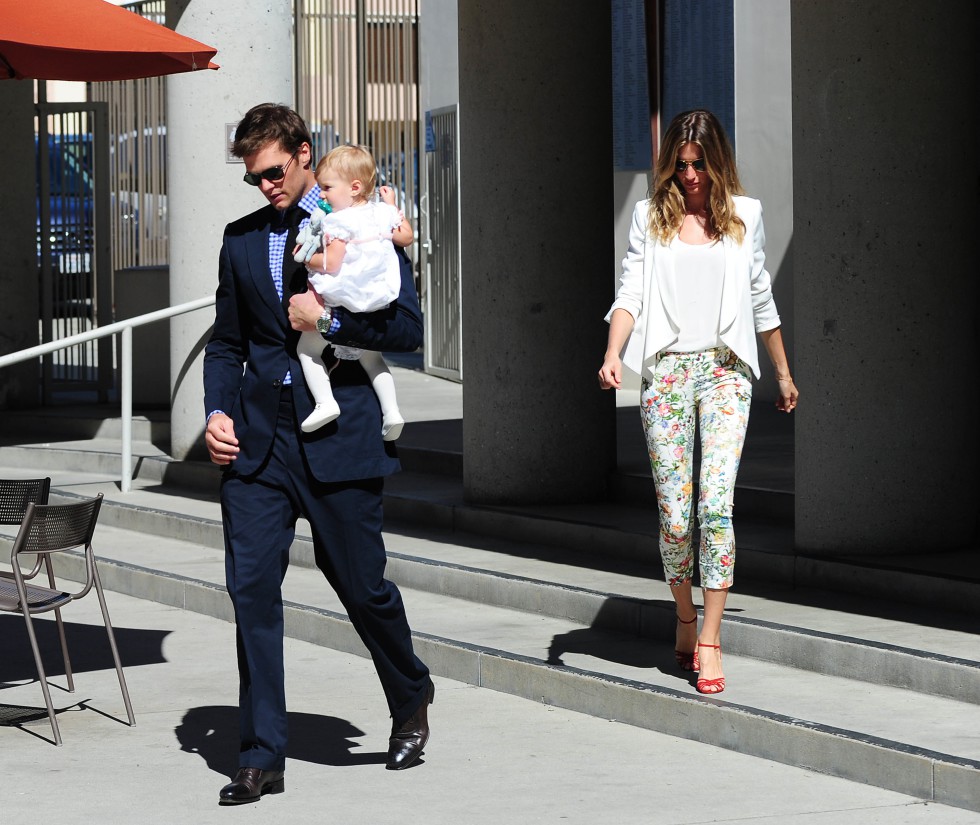 Tom and Gisele Get Vivian Baptised at a Church in Santa Monica