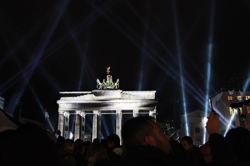 U2 spelar vid Brandenburger Tor häromdagen. Foto: Lotte Fernvall