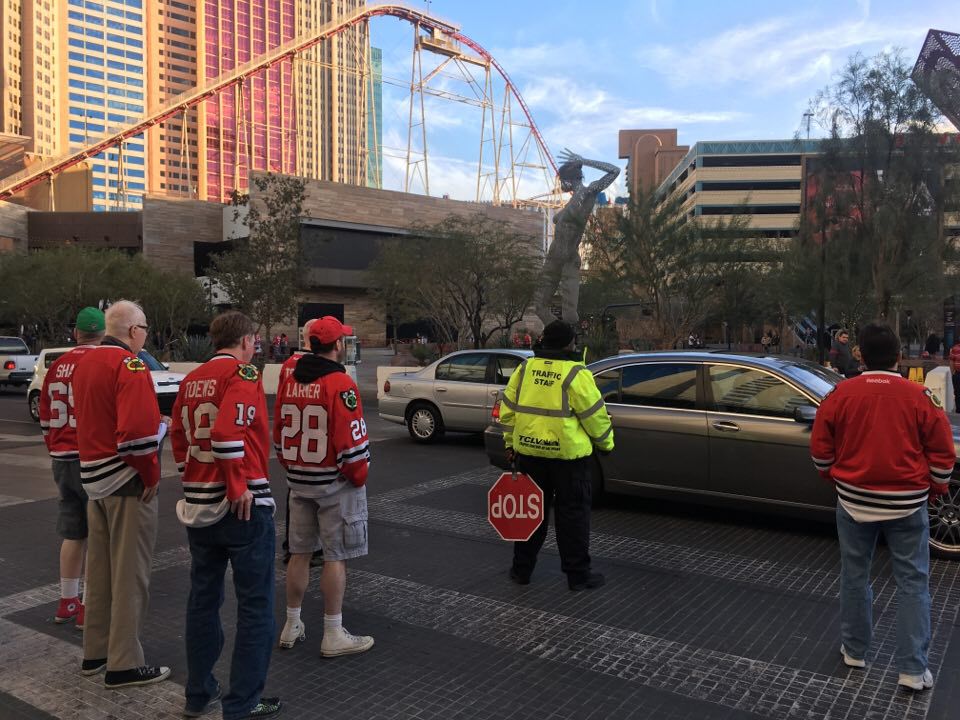 Chicago-fans utanför T-dojan