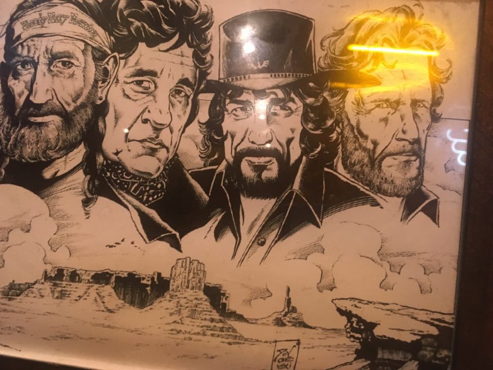Originalhjältarna i stan: Willie Nelson, Johnny Cash, Waylon Jennings och Kris Kristoferson. Nu heter de Filip Forsberg, Victor Arvidsson, Mattias Ekholm och Calle Järnkrok.
