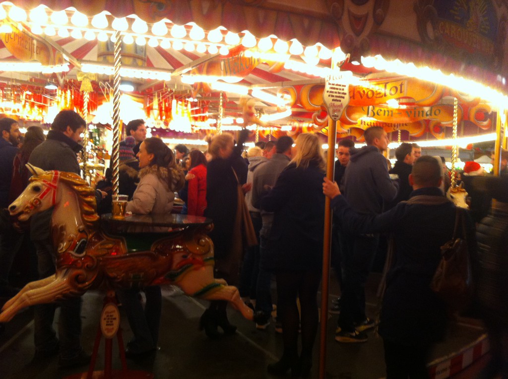 En favorit på Winter Wonderland - den snurrande karusellbaren.