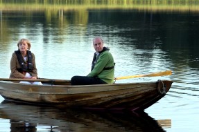 Merkel och Reinfeldt i den berömda Harpsundsekan.