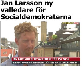 Så här såg det ut på aftonbladet.se i juli i år när Jan Larsson utsågs till valgeneral (S). 