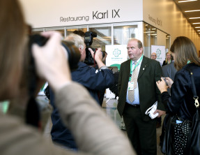 Eskil Erlandsson myser på Centerstämman. FOTO: Linn Malmén