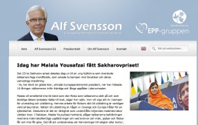 Skärmavbild från Alf Svenssons blogg. 