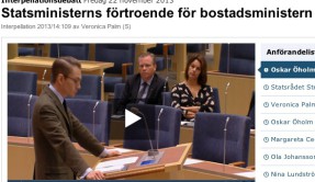 Skärmdump från riksdagen.se