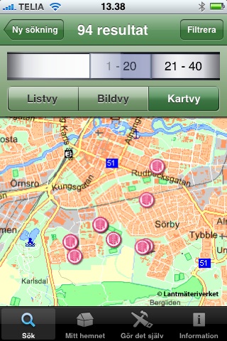 Söka bostads i mobilen