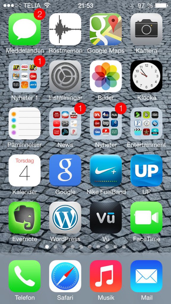IOS 7 på en Iphone 5
