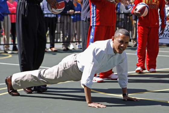 Barrack Obama uppgav att han under sina åtta som president tränade 45 minuter - sex gånger i veckan. 