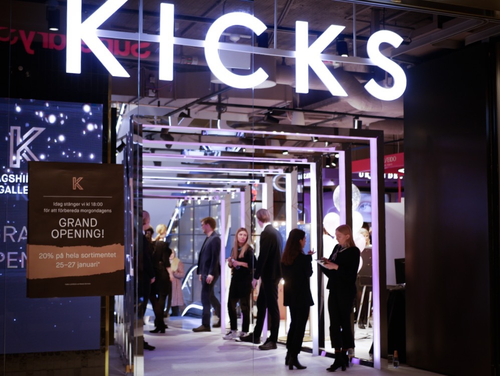 Kick nya Concept Store ligger i Gallerian på Hamngatan 37 i Stockholm