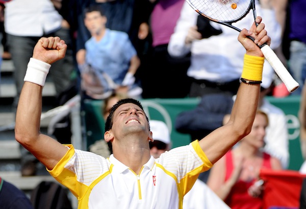 Novak Djokovic krönte sig själv till kung i Monte Carlo efter en rafflande final mot rivalen Rafael Nadal. FOTO: BILDBYRÅN