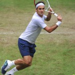 Federer vann sin hittills enda titel i år på gräset i Halle. FOTO: BILDBYRÅN