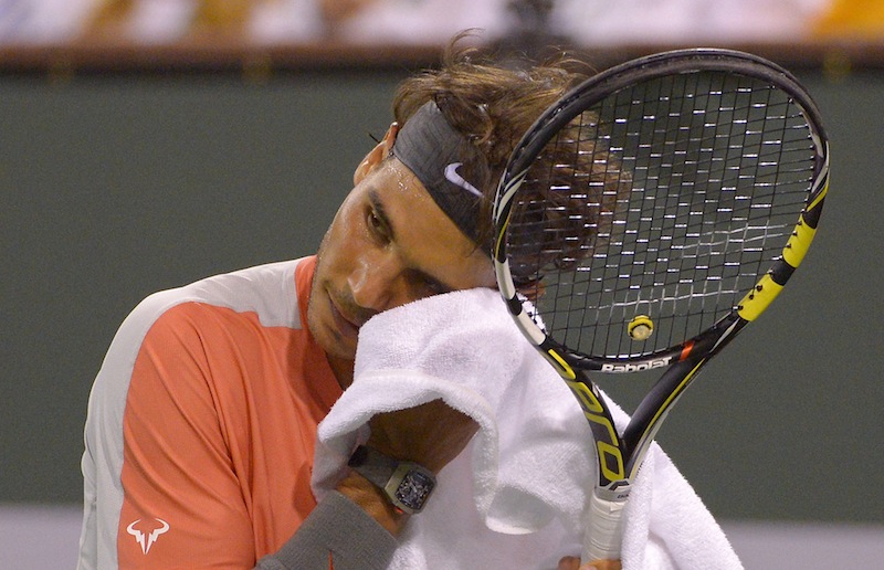 Regerande mästaren Rafael Nadal är redan utslagen ur Indian Wells Masters. FOTO: AP