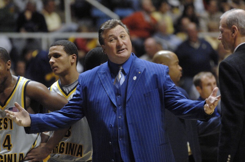 West Virginias coach Bob Huggins.